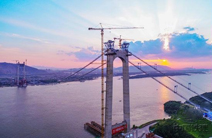 華麗高速金安金沙江大橋主纜架設完成