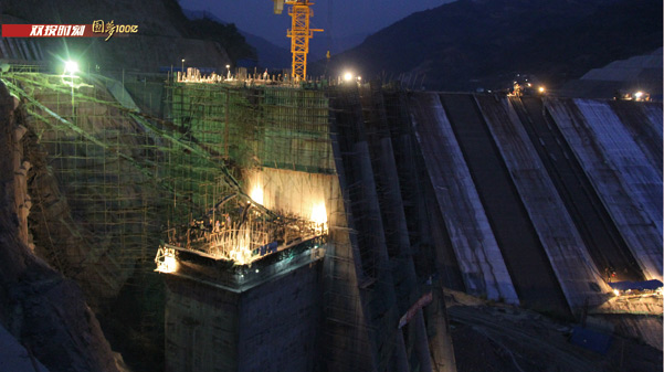 建設中的普西橋