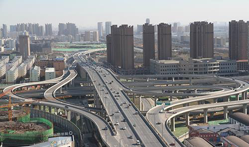 鄭州隴海路高架中州大道互通立交全向通車