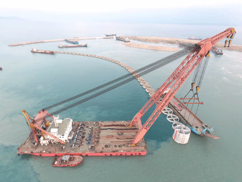 三亞新機場項目圓滿完成沉箱安裝任務