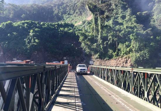 玻利維亞圣何塞水電站貝雷橋順利通車