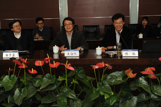 中國(guó)交建副總裁王海懷介紹企業(yè)總體發(fā)展情況以及信息化建設(shè)總體思路