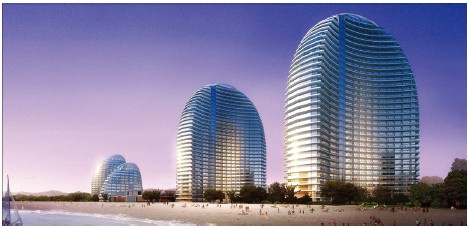 　九公司承建施工的萬家昆侖項目外形圖