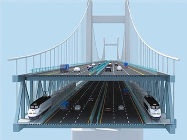 甌江北口大橋斷面圖