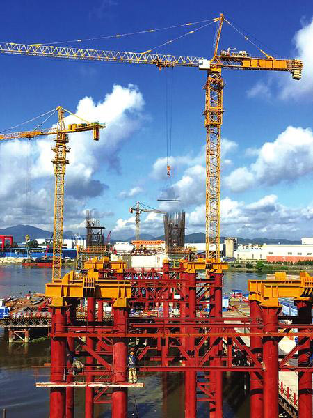 中鐵港航局深茂鐵路JMZQ-3標(biāo)完成潭江橋邊跨現(xiàn)澆梁施工,進(jìn)入塔梁同步施工階段
