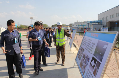 中建八局二公司奧林匹克中心項目現(xiàn)場觀摩