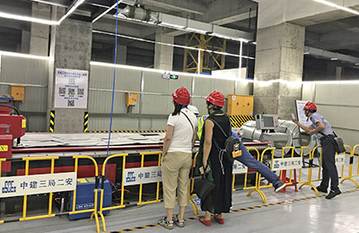 中建三局二公司武漢長江航運中心項目觀摩現場