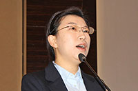 北京鑫壇建筑勞務分包有限公司總經理-楊飏做主題發言