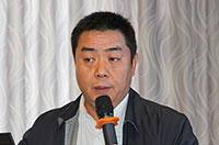 中建三局二公司安裝公司深圳平安金融中心項目部經理鐘劍做主題發言